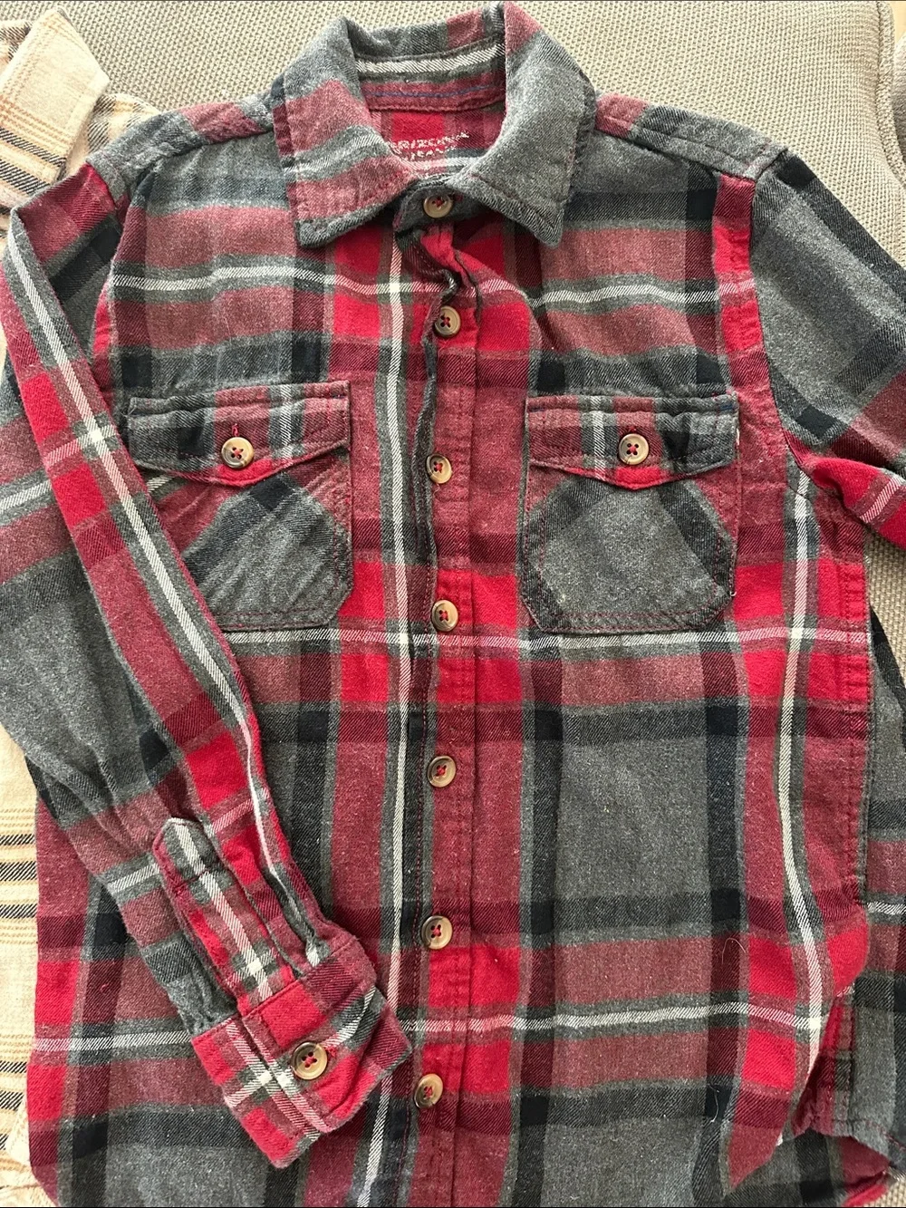 3 boys Hooded Button-Up flannel Shirts